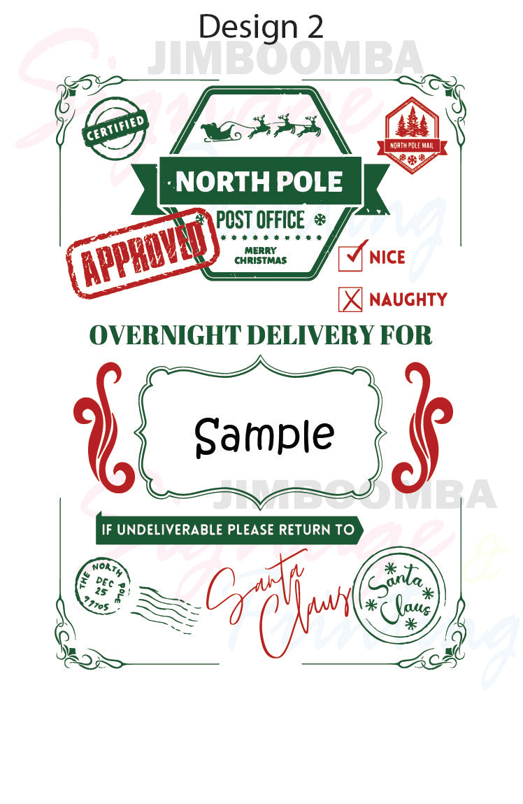 Personalised Christmas Labels - Design 2