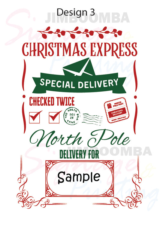 Personalised Christmas Labels - Design 3