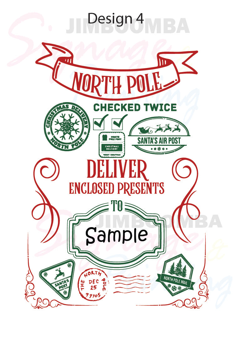 Personalised Christmas Labels - Design 4