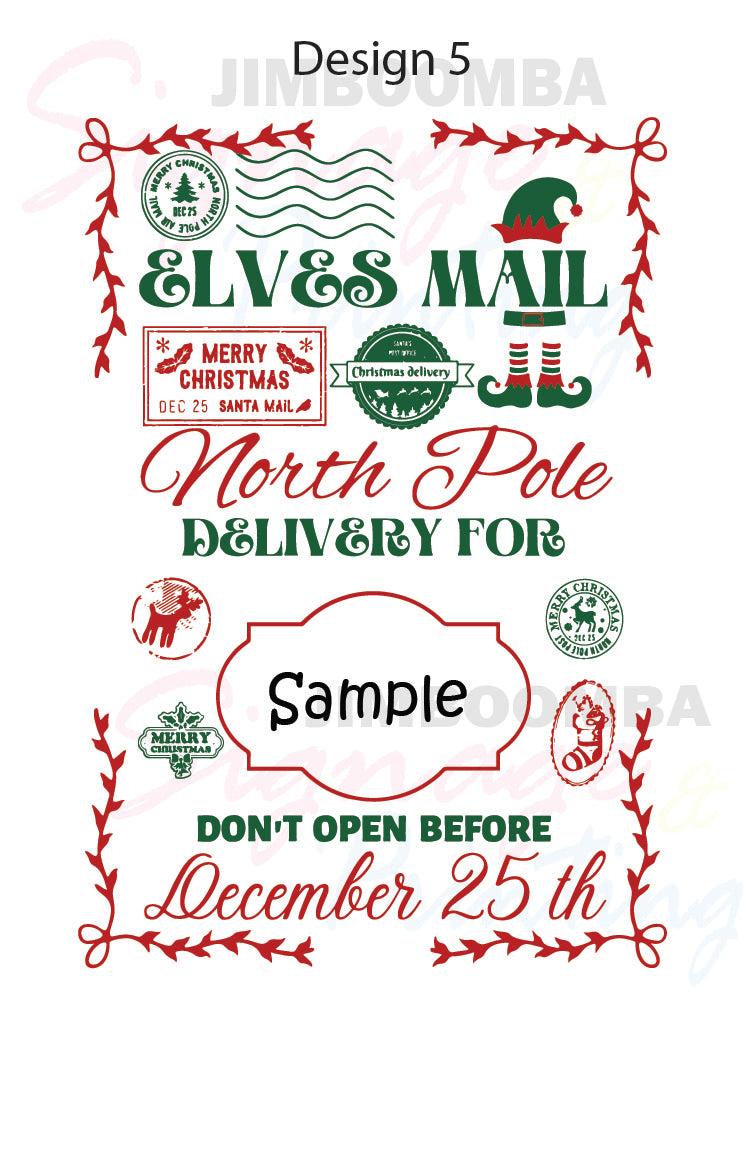 Personalised Christmas Labels Mixed Designs Jimboomba Signage And personalised-christmas-labels-mixed-designs-jimboomba-signage-and